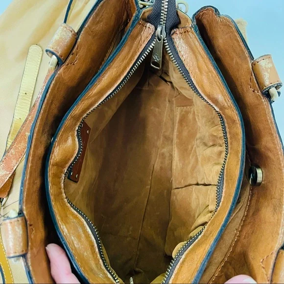 PATRICIA NASH crossbody tote Provincial Embroidery Collection ANGELIN Tan Gold - Picture 14 of 15